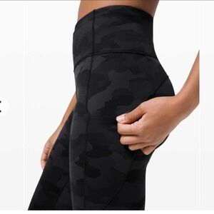 Lululemon Fast and Free Brushed Fabric High Rise Tight 28” Heritage 365 Camo